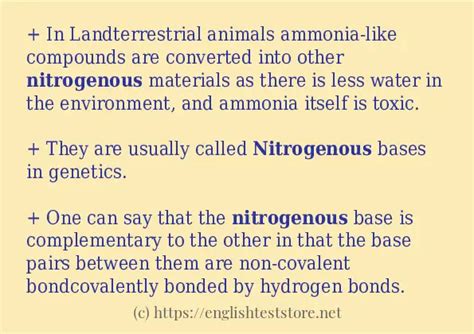 nitrogen base in a sentence - nitrogen base sentence