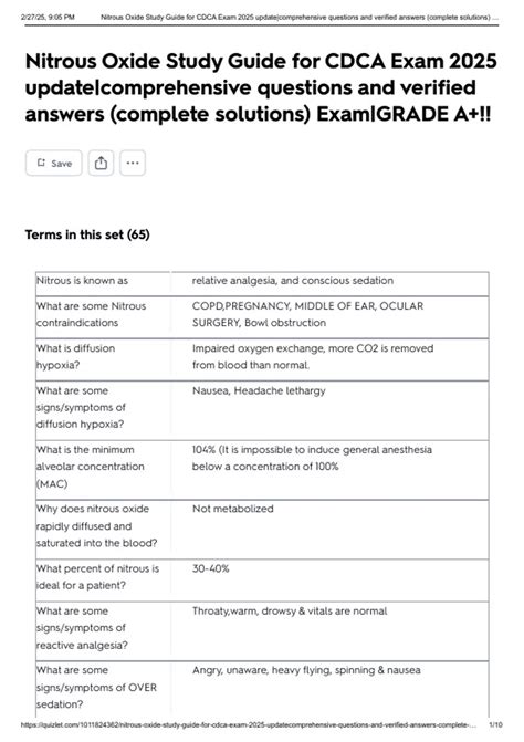Full Download Nitrous Oxide Nerb Study Guide 