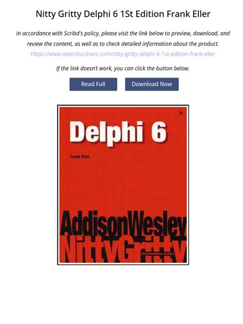 Nitty Gritty Delphi 6 Sonstige Bucher Aw