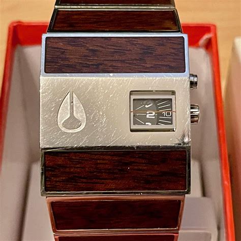 nixon Roto log watch wristwatch wood grain brown JUNK / eBay