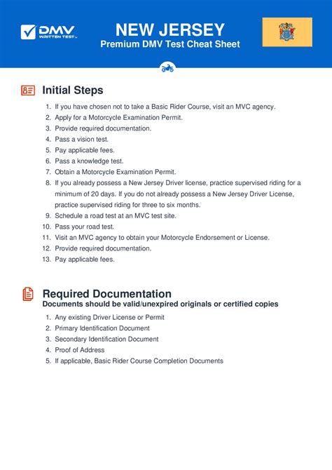 Nj Motorcycle Permit Study Guide