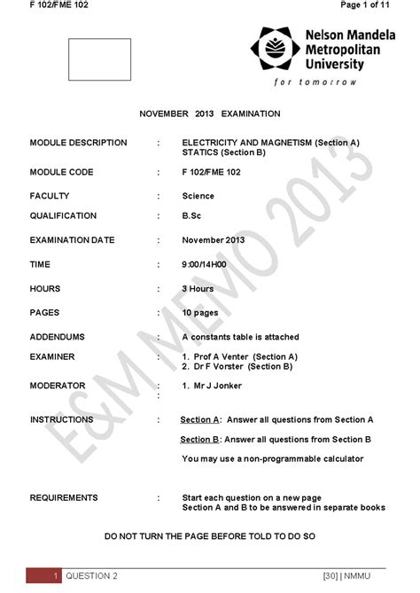 Read Nmmu Exam Papers 