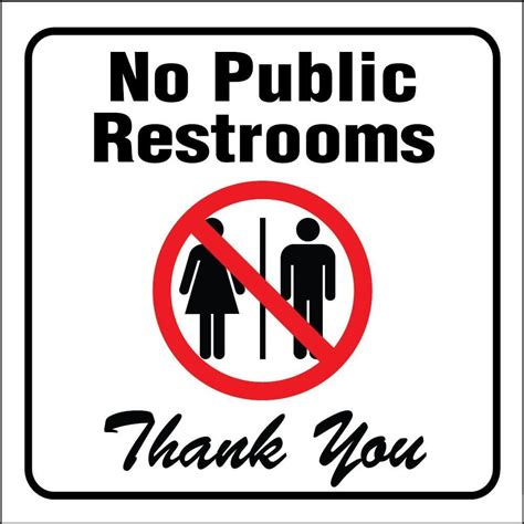 no bathroom sign