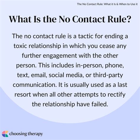 No Contact Rule