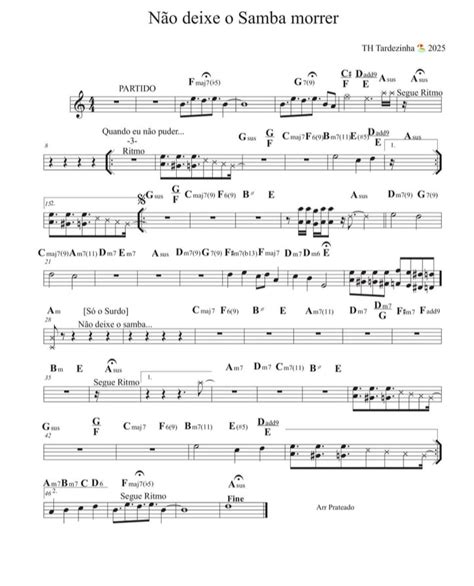 Não Deixe O Samba Morrer Letra