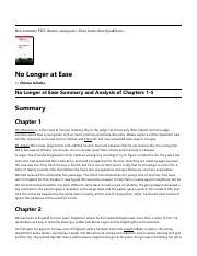 No Longer At Ease Analysis