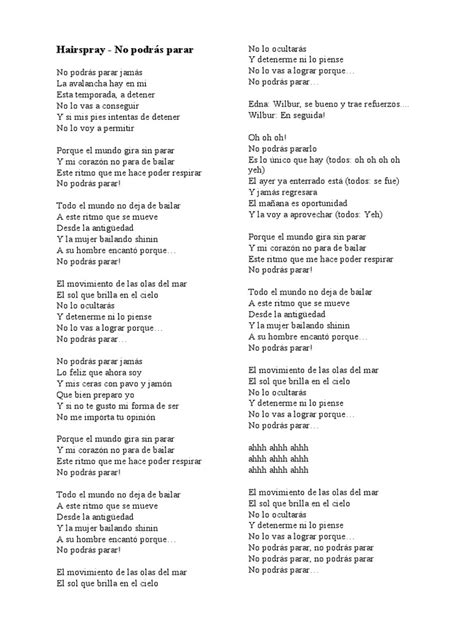 No Podras Letra