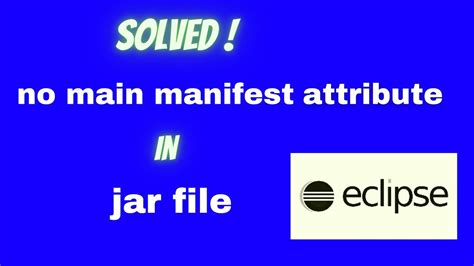 Image related to no-main-manifest-attribute