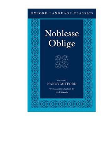 Full Download Noblesse Oblige An Enquiry Into The Identifiable 