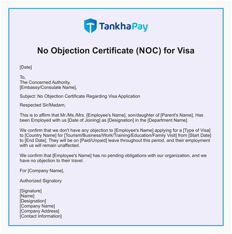 noc from parents for visa sample