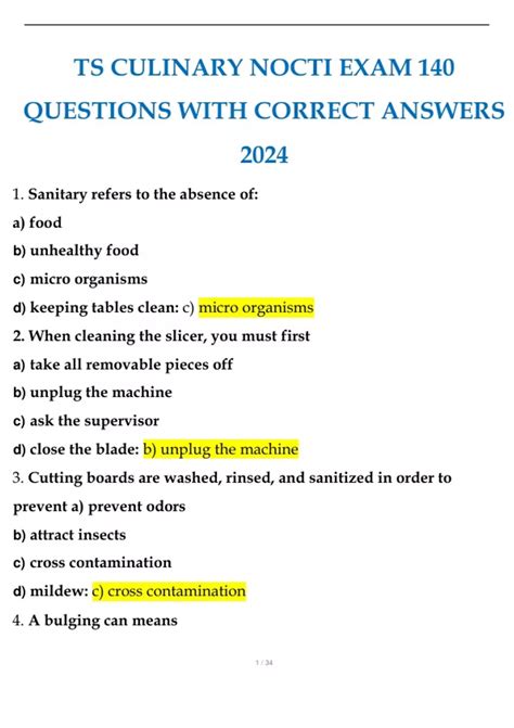 nocti practice test culinary
