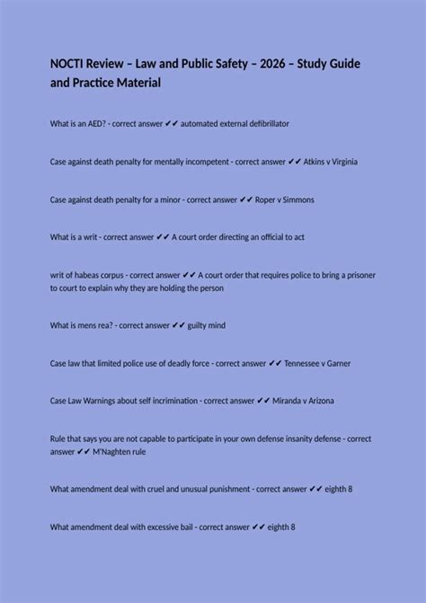 Nocti Review Study Guide Answer Sheet