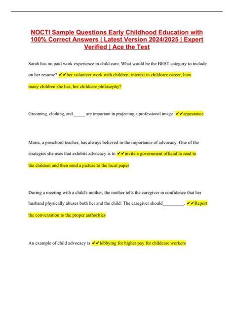 nocti test answers sample questions