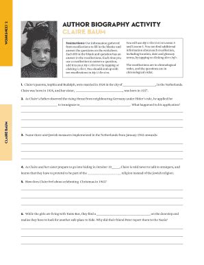 noire author biography worksheet