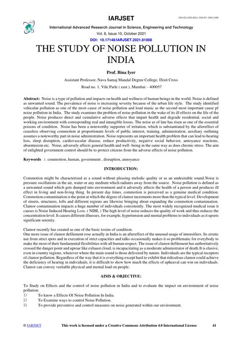 Noise Pollution Pdf