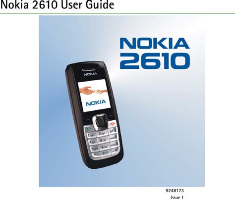 Nokia 2610 Manual Volume
