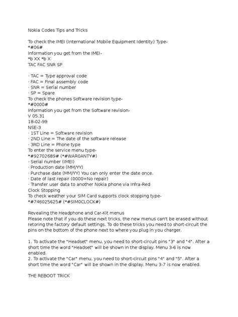 nokia tips and tricks