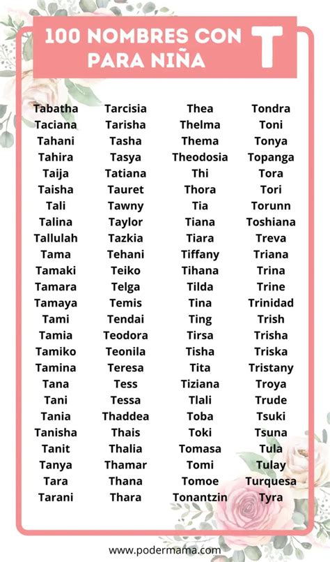 Nombres Con T