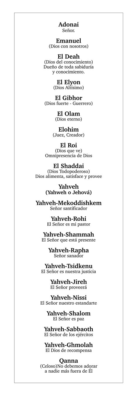 Nombres De Dios