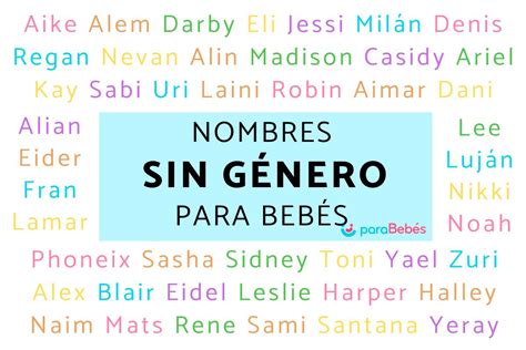 Nombres Sin Genero