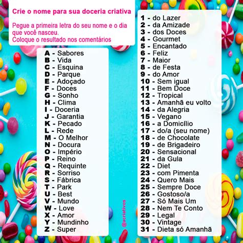 Nome De Doces