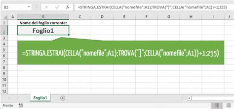 nome foglio in cella excel