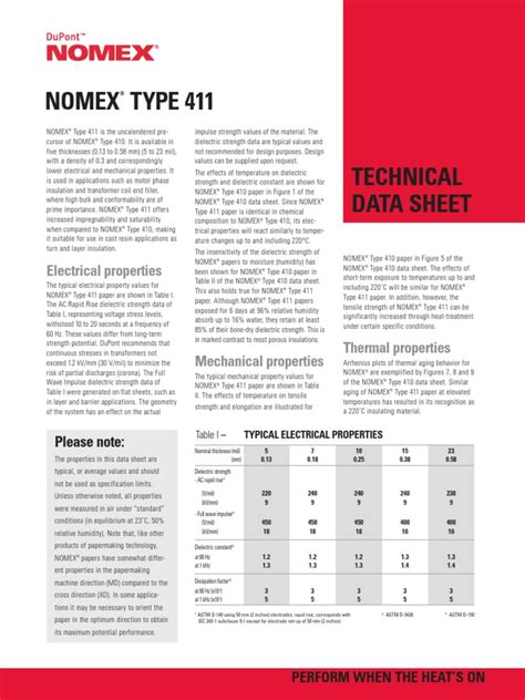 Download Nomex Technical Data Sheet Dupont 