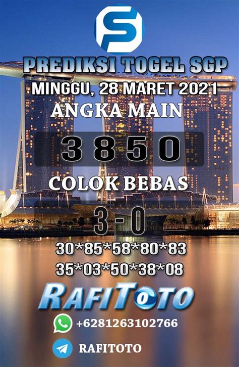 NOMOR SINGAPURA HARI INI - Keluaran SGP Hari Ini Togel Singapore Prize Data SGP 4D