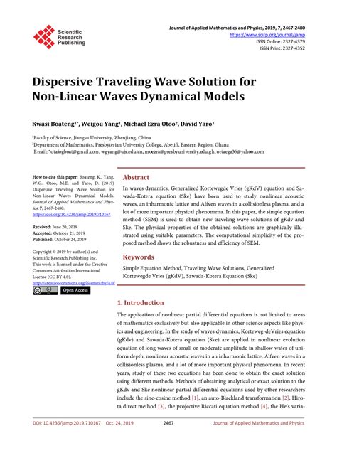 Non Linear Waves In Dispersive Media International Series Of Monographs In Natural Philosophy Volume 71