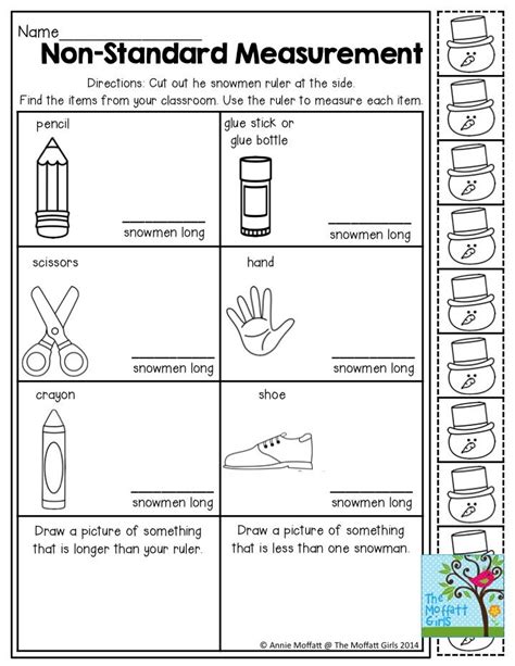 Non Standard Measurement Worksheets For Kindergarten Preschool Measuring Worksheets - Preschool Measuring Worksheets