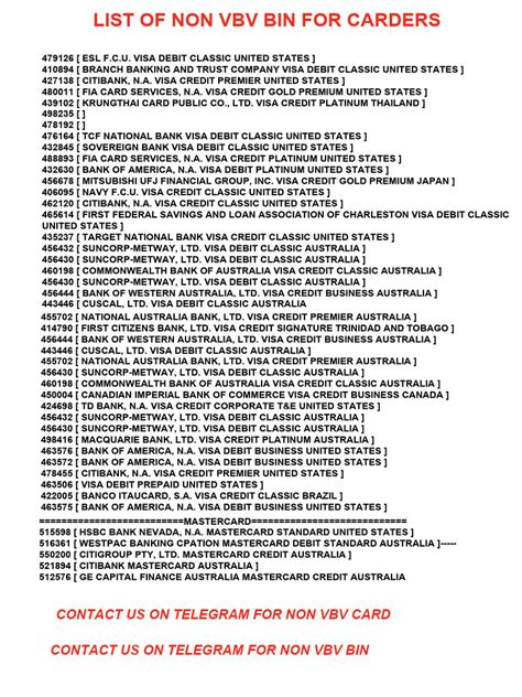 Non Vbv Bins List