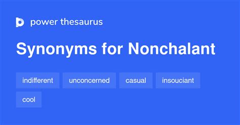 Nonchalant Synonym