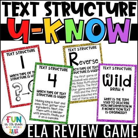 Nonfiction Text Structures Review Game U Know Reading Text Structure 6th Grade - Text Structure 6th Grade
