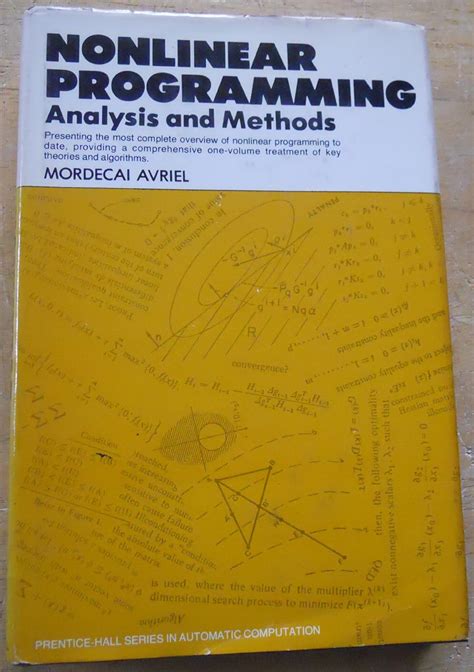 Nonlinear Programming Analysis And Methods
