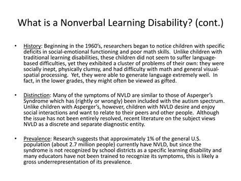 Nonverbal Learning Disability And Math Relation