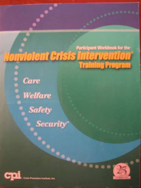 nonviolent crisis intervention workbook post test