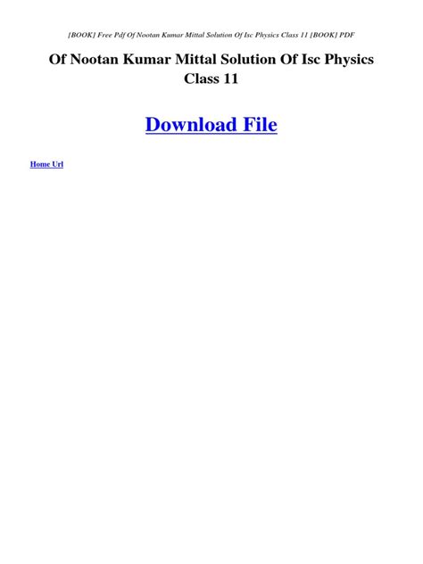 Nootan Physics Solution Pdf Kumar Mittal Download