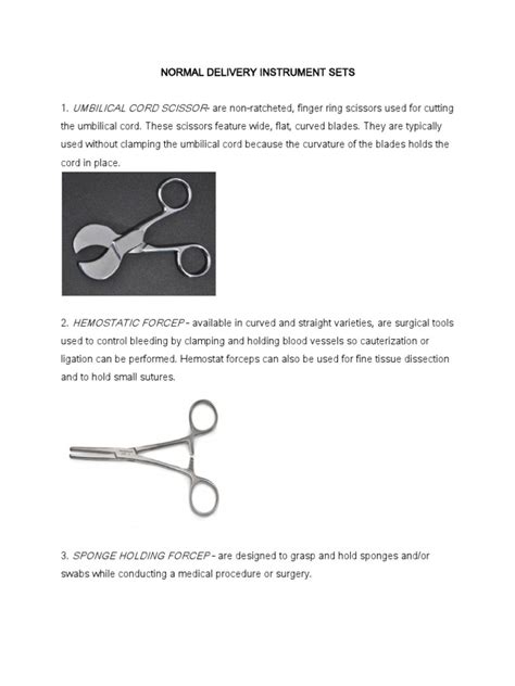 Normal Delivery Instrument Name Pdf