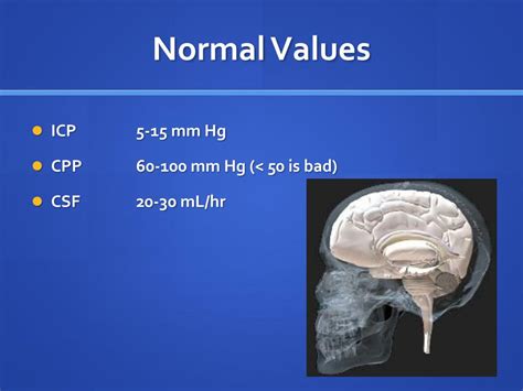 Normal Intracranial Pressure Value