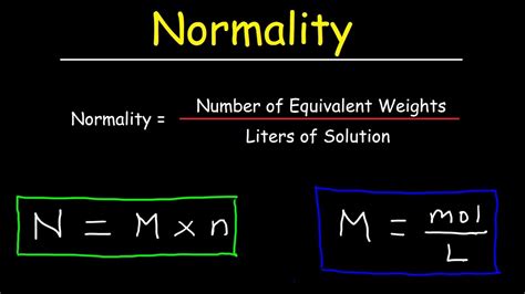 normality definition and formula pdf