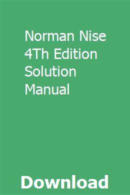Download Norman Nise Solution Manual 4Th Edition 