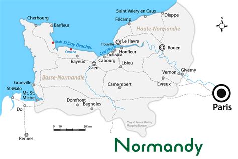 Normandy France Map