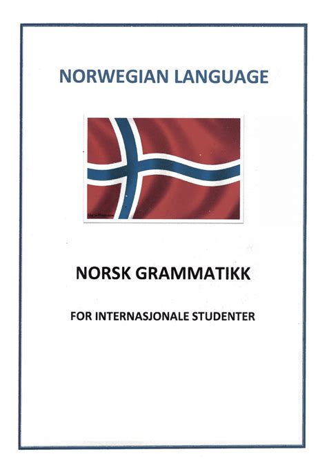Full Download Norsk Grammatikk For Internasjonale Studenter 