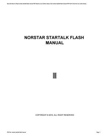 Full Download Norstar Flash Setup And Operation Guide 