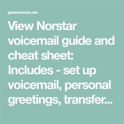 Full Download Norstar Voice Mail User Guide 