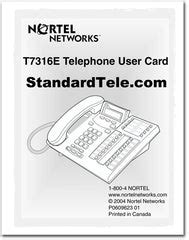 Full Download Nortel Networks T7316 Programming Guide 