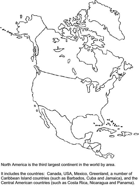 North America Coloring Page   North America Map Coloring Page Free Printable Coloring - North America Coloring Page