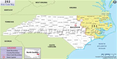 north carolina area code 252