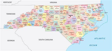 north carolina map
