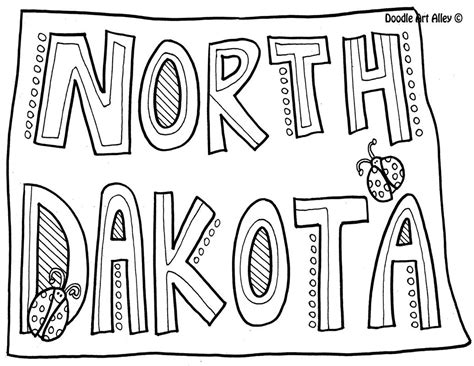 North Dakota Coloring Page United States State Map North Dakota Coloring Page - North Dakota Coloring Page